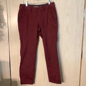 Eddie Bauer Legend wash maroon pants 8